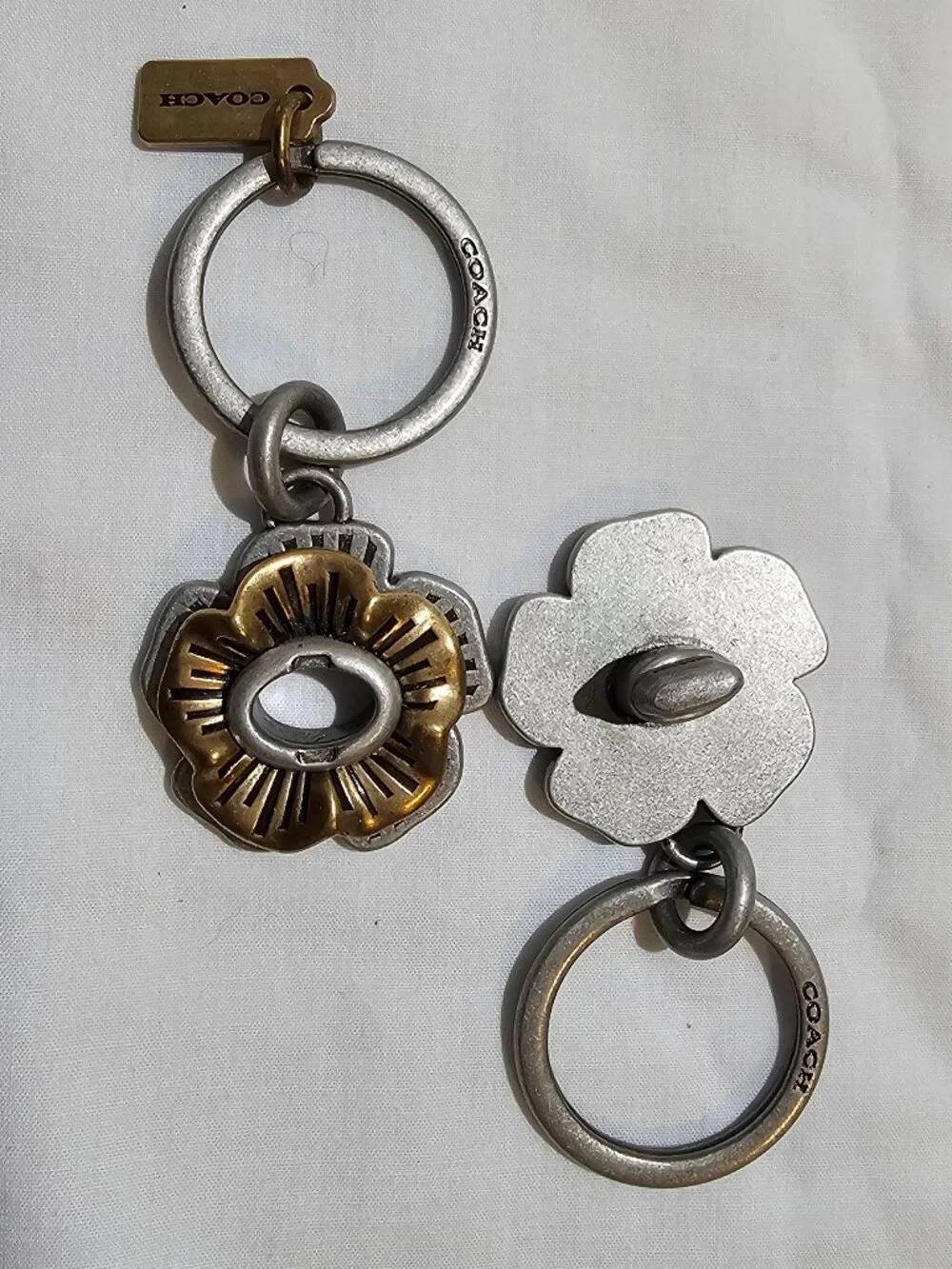 Coach Valet Key Ring-Flower